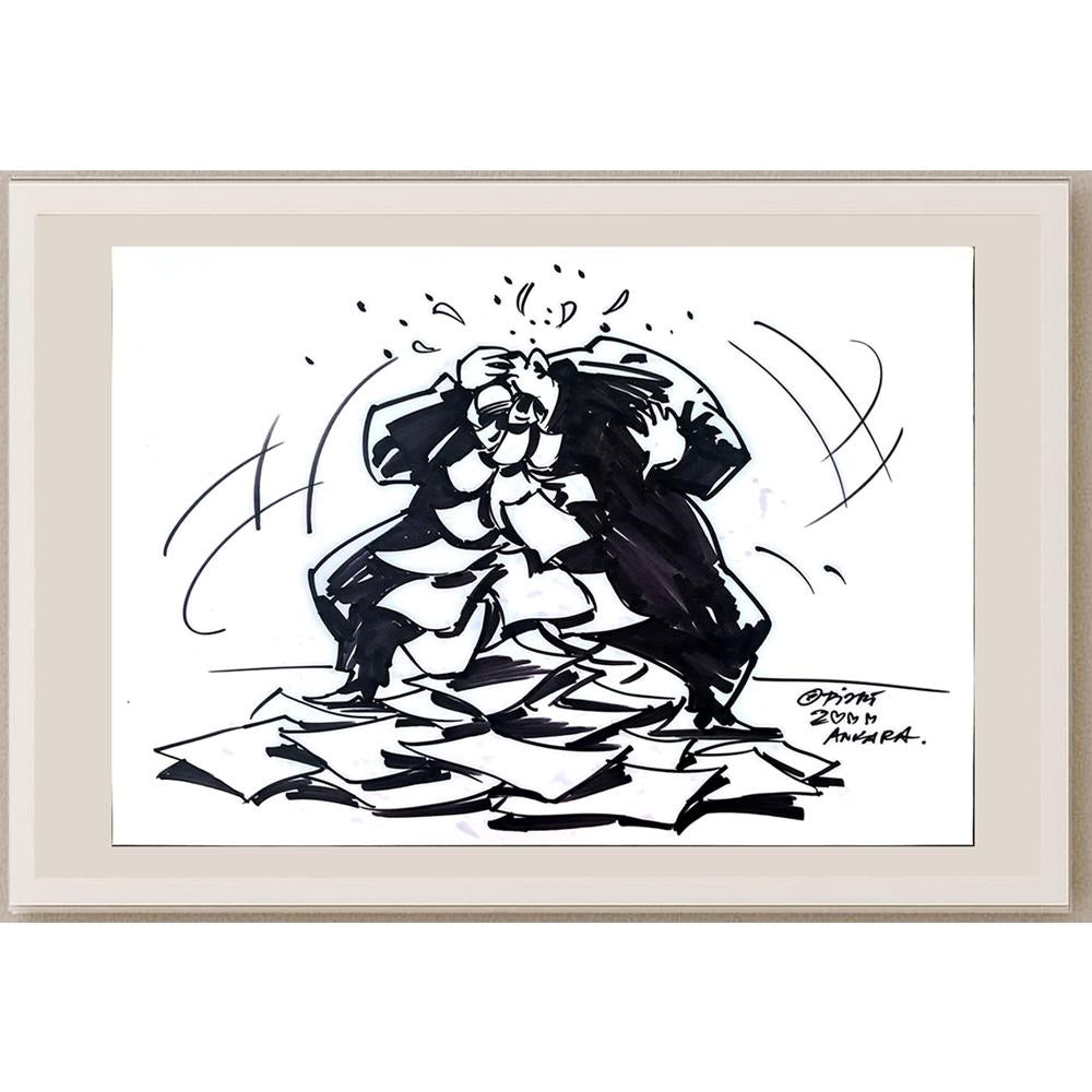 Pijpi 50x35cm Orijinal Karikatür BOD03544