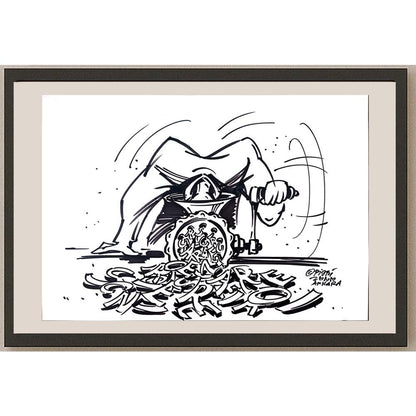 Pijpi 50x35cm Orijinal Karikatür BOD03545