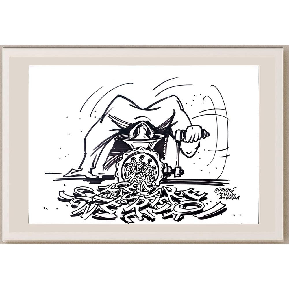 Pijpi 50x35cm Orijinal Karikatür BOD03545