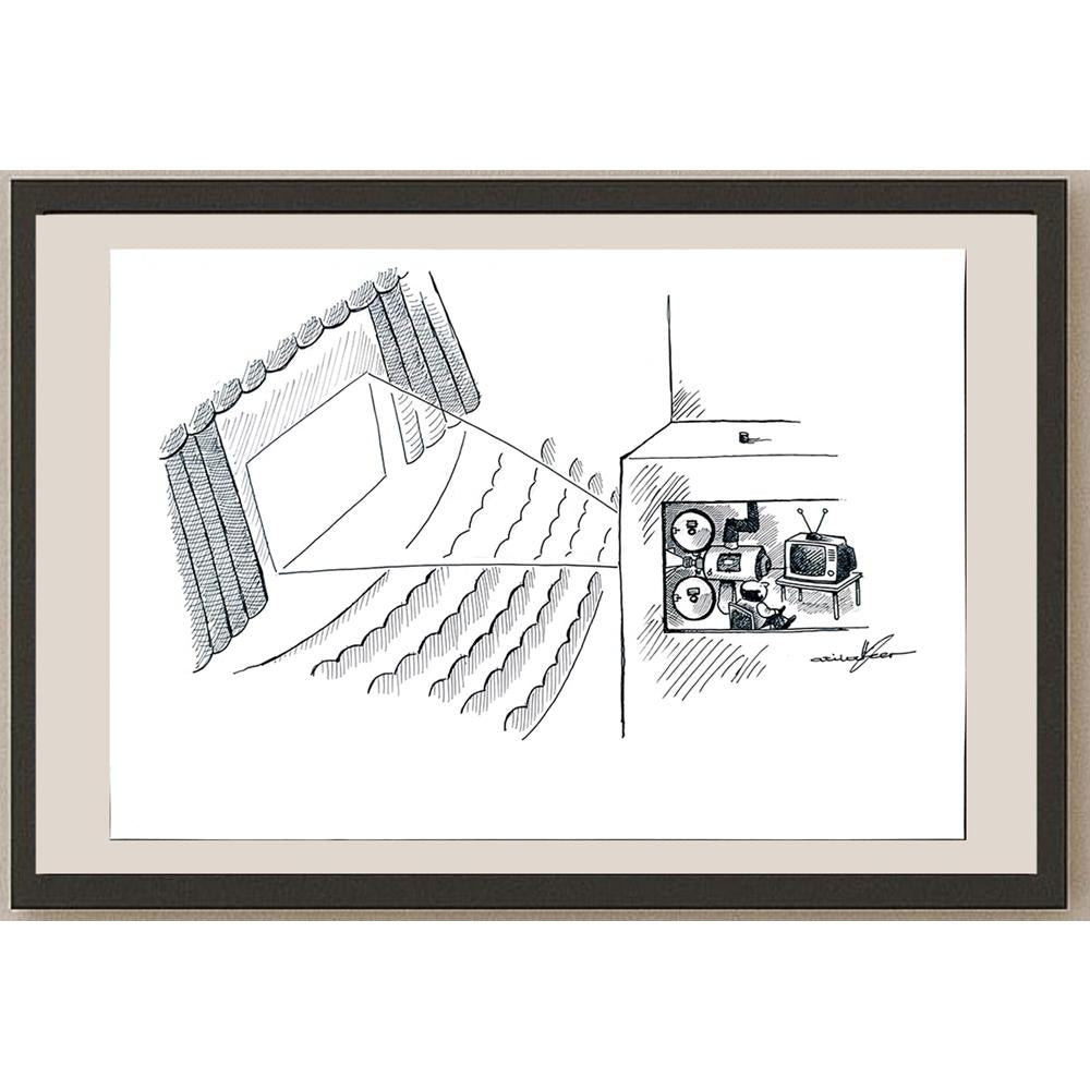 Atila Özer 50x35cm Orijinal Karikatür BOD03546