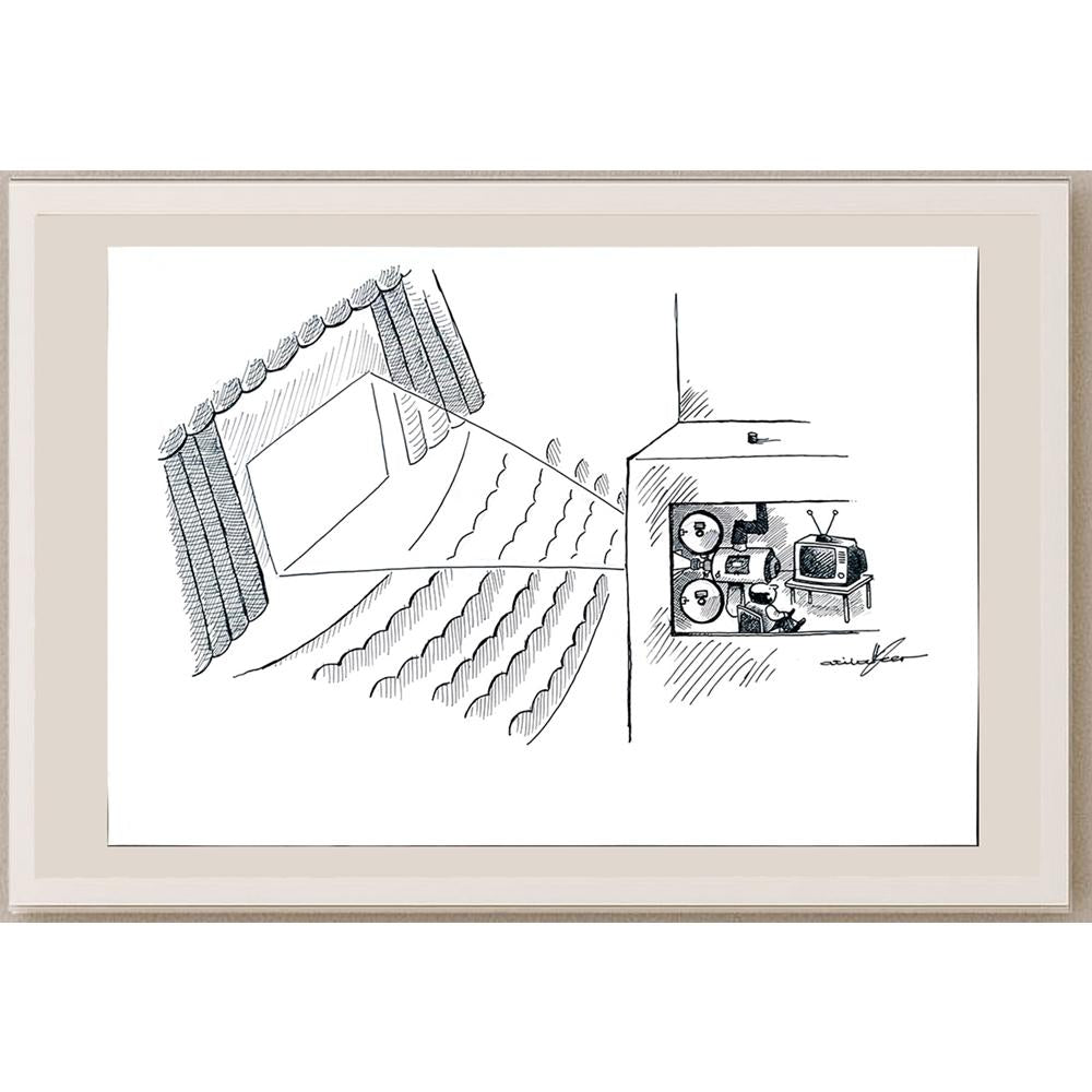 Atila Özer 50x35cm Orijinal Karikatür BOD03546