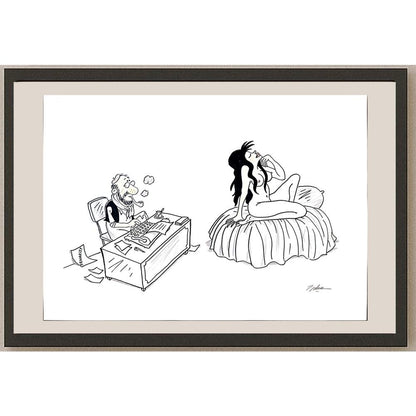 Ali Bulca 50x35cm Orijinal Karikatür BOD03548
