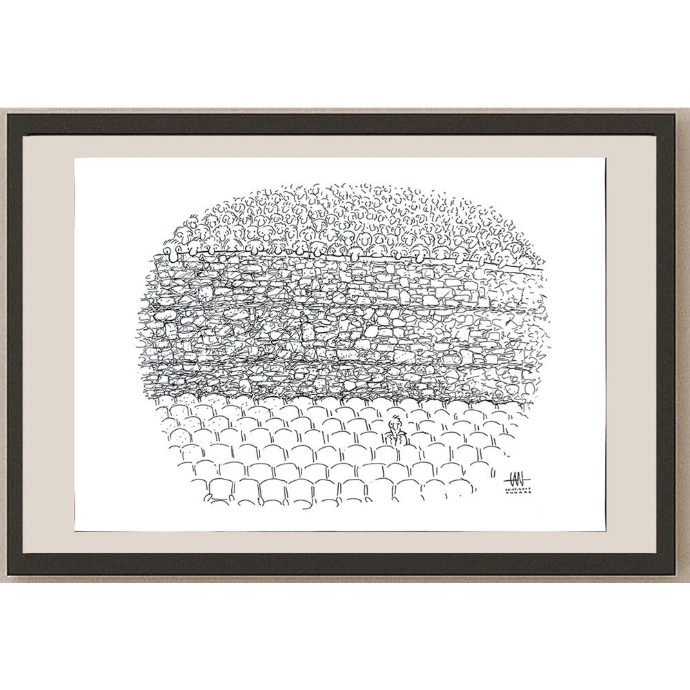 Tan Oral 50x35cm Orijinal Karikatür BOD03549