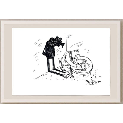 Unknown 50x35cm Orijinal Karikatür BOD03550