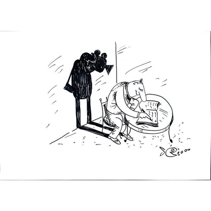 Unknown 50x35cm Orijinal Karikatür BOD03550