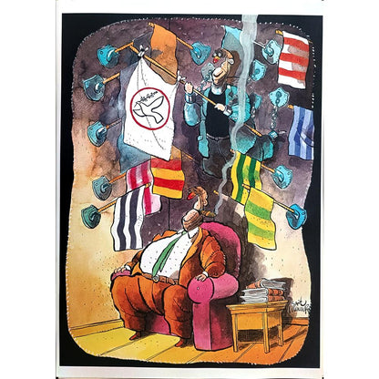 Sait Munzur 43x30cm Orijinal Karikatür BOD03552