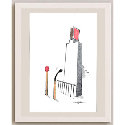 Atila Özer 43x30cm Orijinal Karikatür BOD03556