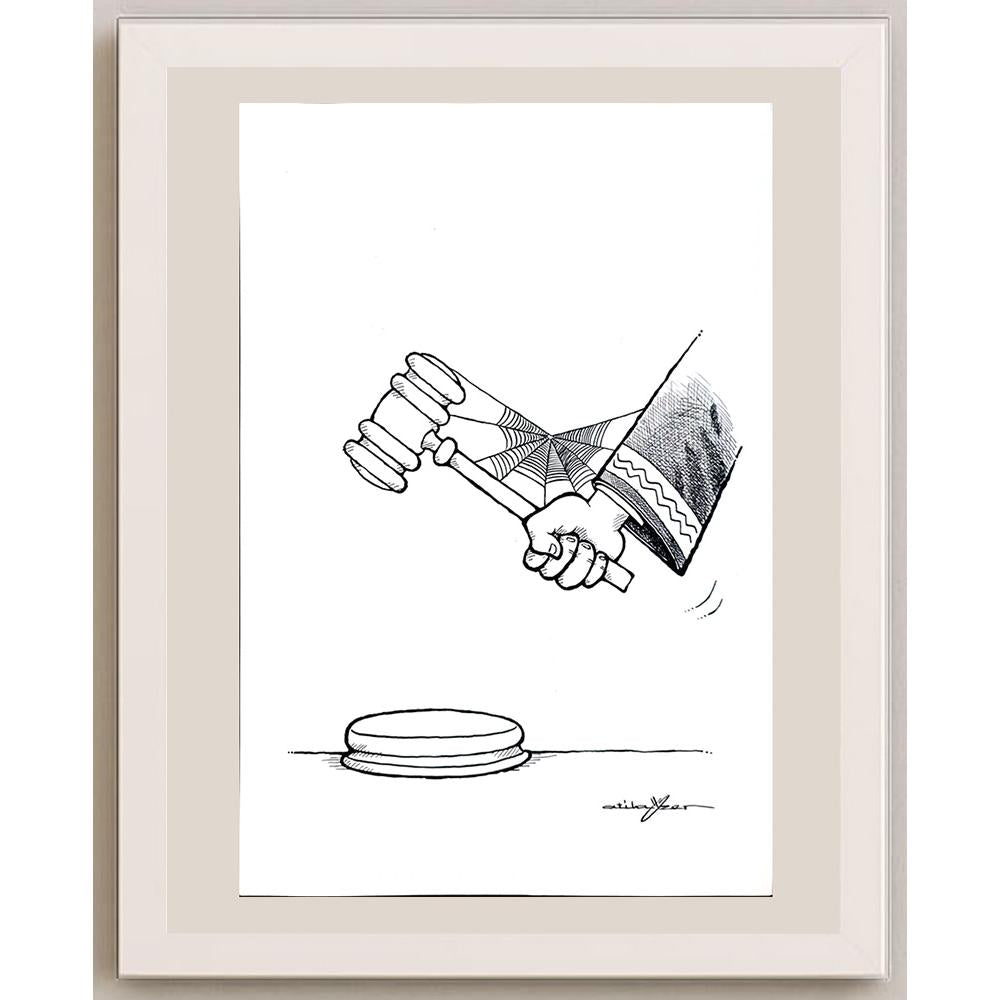 Atila Özer 43x30cm Orijinal Karikatür BOD03557