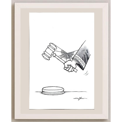 Atila Özer 43x30cm Orijinal Karikatür BOD03557