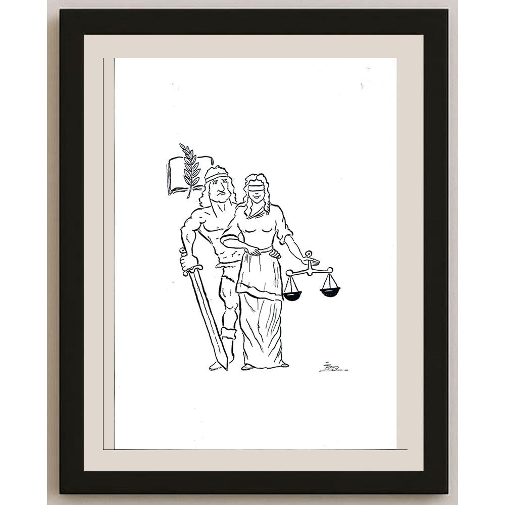 İzel Rozental 29x21cm Orijinal Karikatür BOD03560