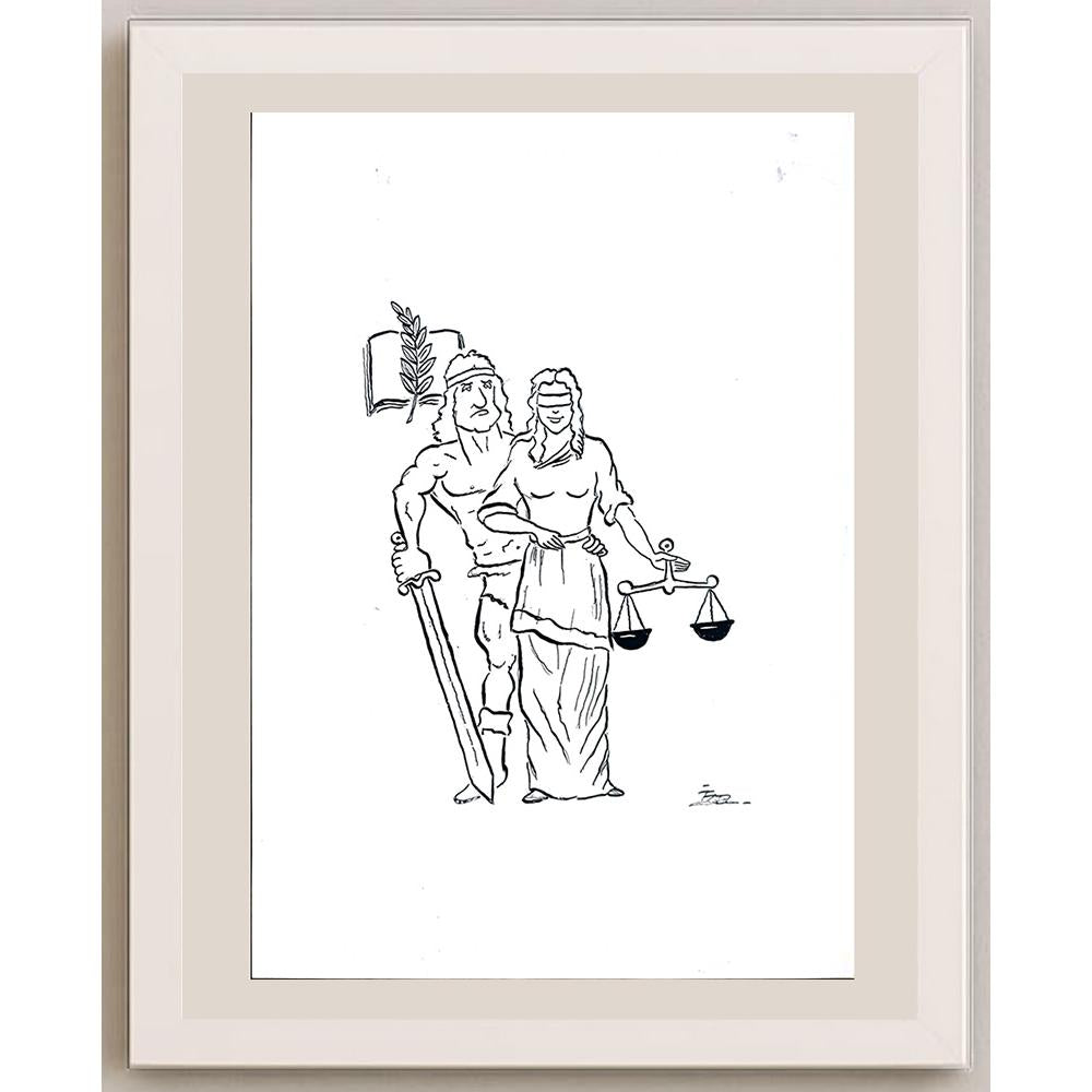 İzel Rozental 29x21cm Orijinal Karikatür BOD03560