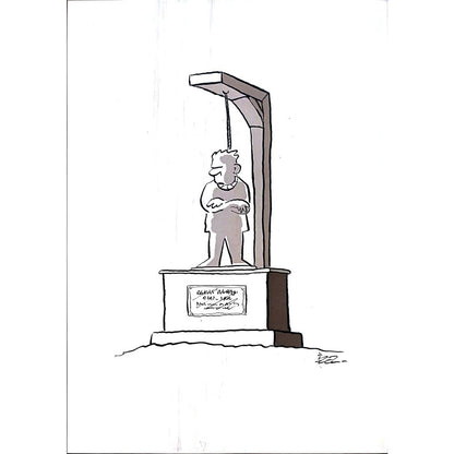 İzel Rozental 29x21cm Orijinal Karikatür BOD03561