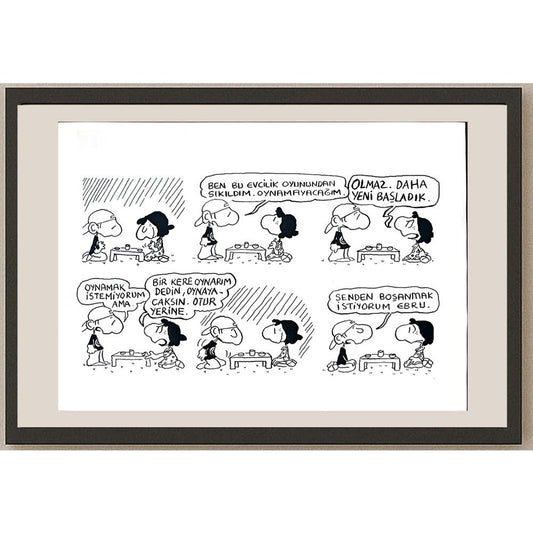 Piyale Madra 29x21cm Orijinal Karikatür BOD03563