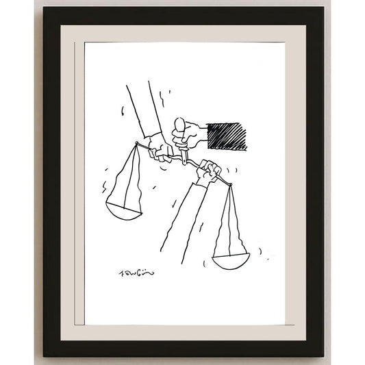 Muhammet Şengöz 35x25cm Orijinal Karikatür BOD03566