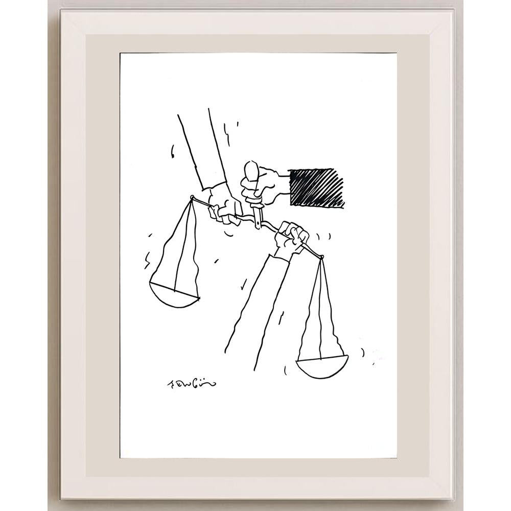 Muhammet Şengöz 35x25cm Orijinal Karikatür BOD03566