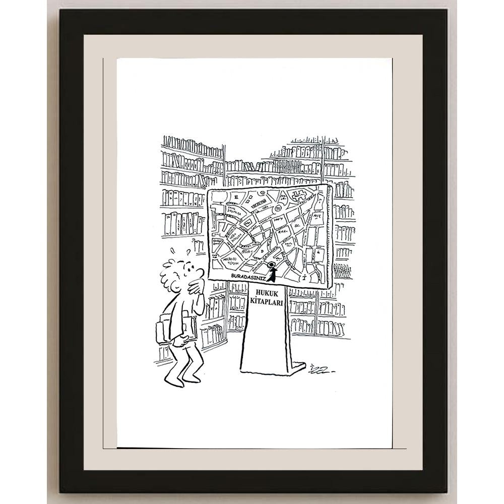 İzel Rozental 29x21cm Orijinal Karikatür BOD03568