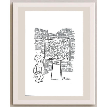 İzel Rozental 29x21cm Orijinal Karikatür BOD03568