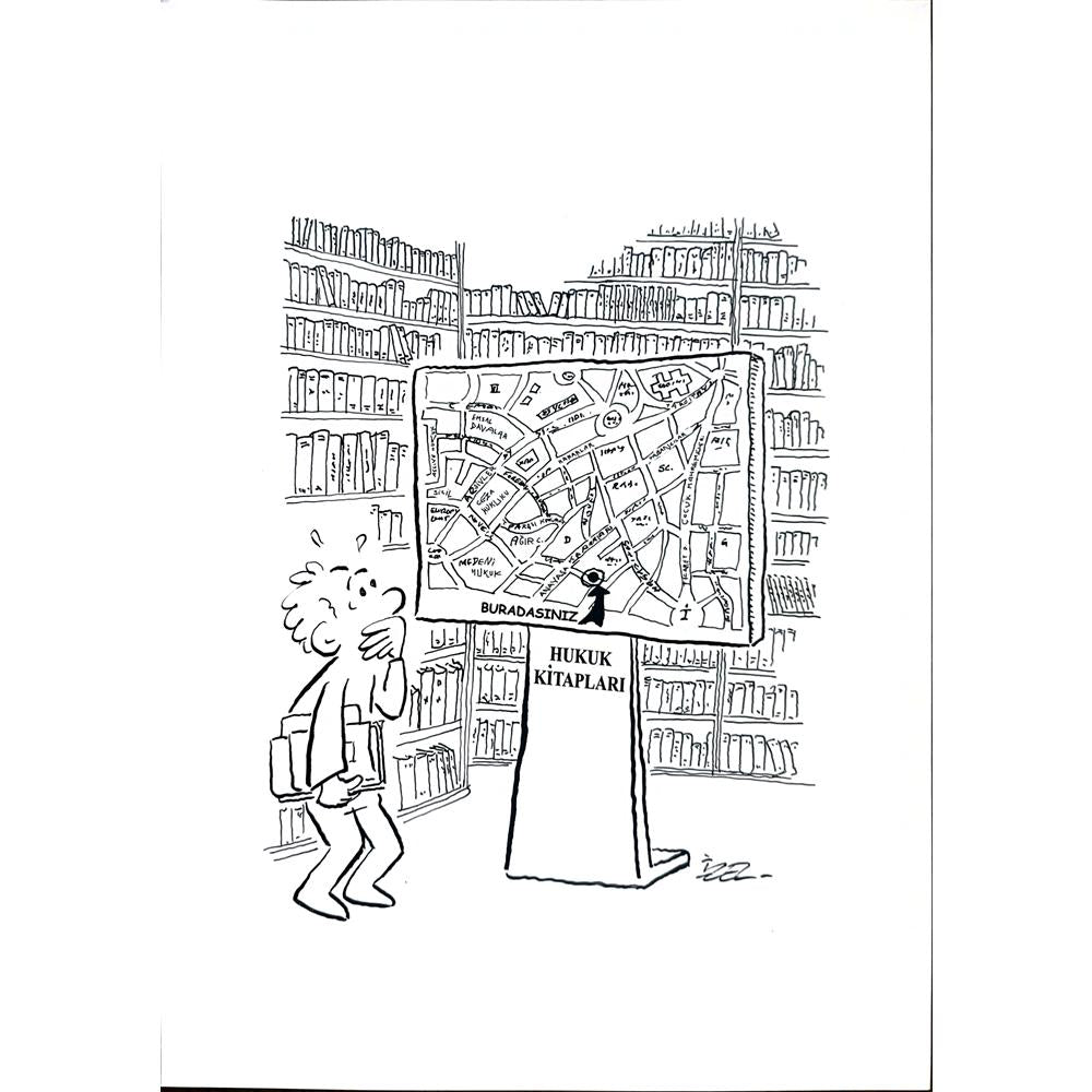 İzel Rozental 29x21cm Orijinal Karikatür BOD03568