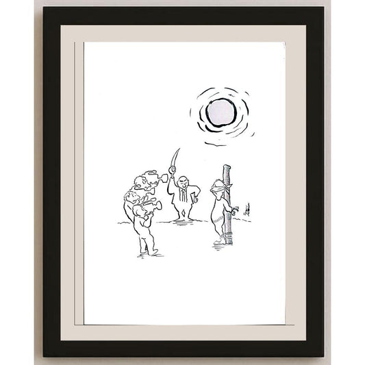 Unknown 29x21cm Orijinal Karikatür BOD03570