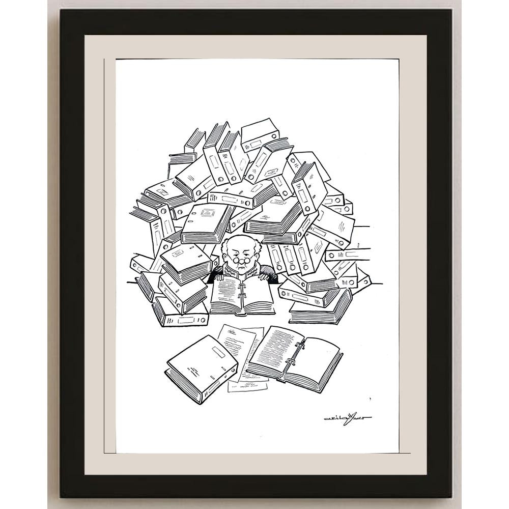 Atila Özer 43x30cm Orijinal Karikatür BOD03571