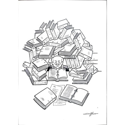 Atila Özer 43x30cm Orijinal Karikatür BOD03571