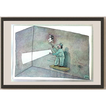 Medi Belortaja 29x21cm Orijinal Karikatür BOD03572