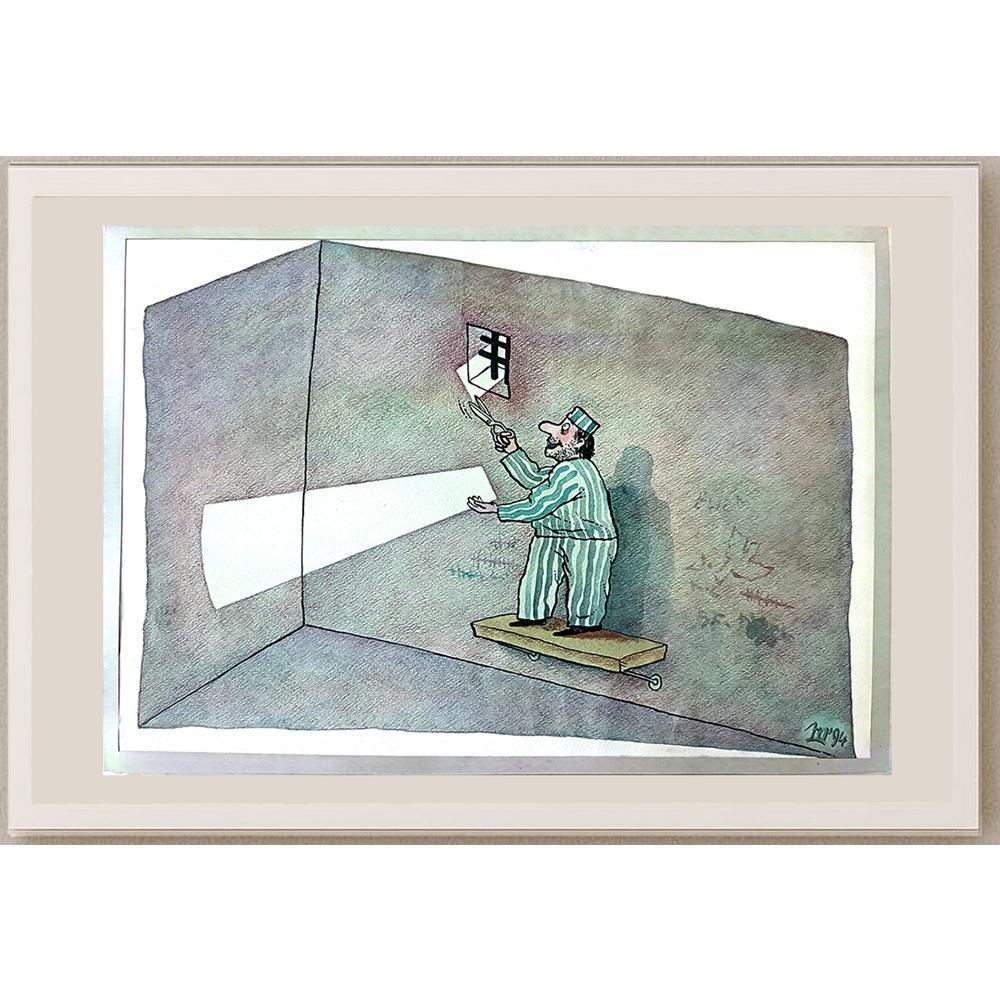 Medi Belortaja 29x21cm Orijinal Karikatür BOD03572
