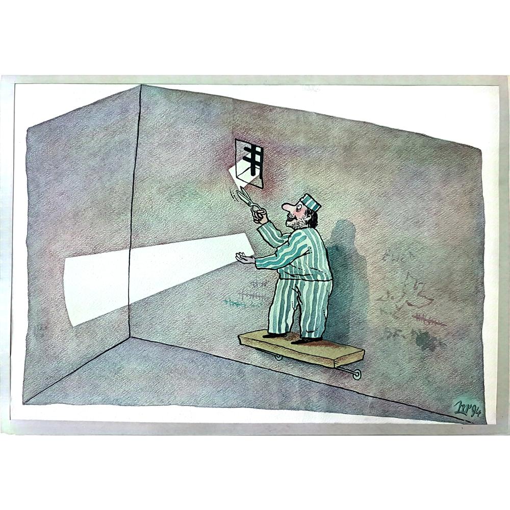 Medi Belortaja 29x21cm Orijinal Karikatür BOD03572