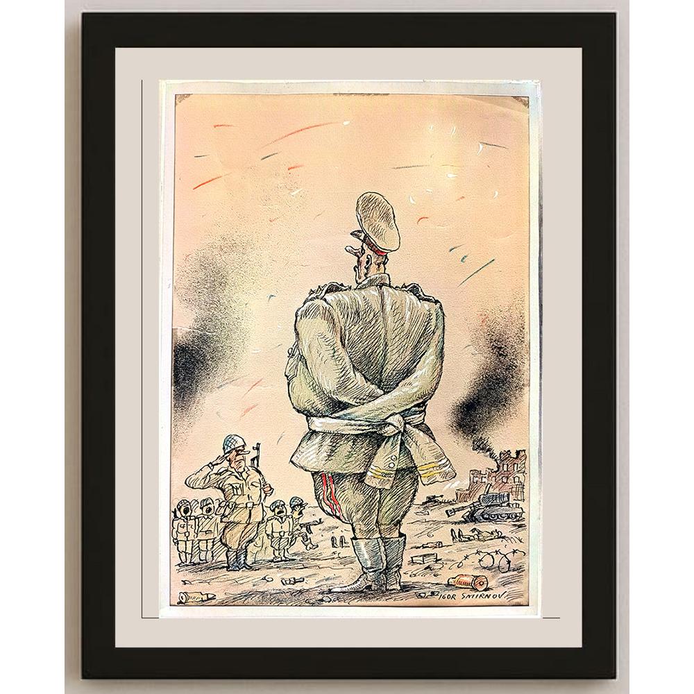 Igor Smirnov 29x21cm Orijinal Karikatür BOD03573