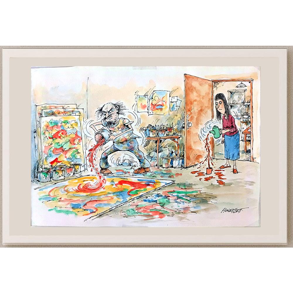 Martin Honeyset 29x21cm Orijinal Karikatür BOD03575