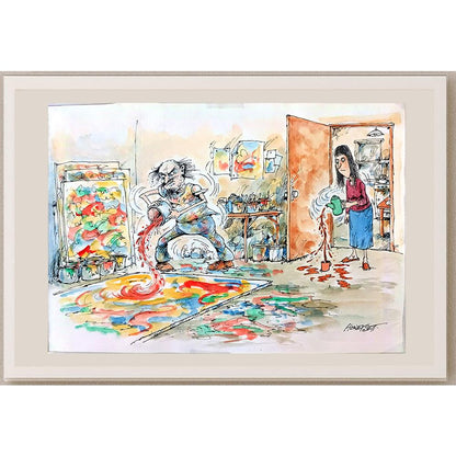 Martin Honeyset 29x21cm Orijinal Karikatür BOD03575