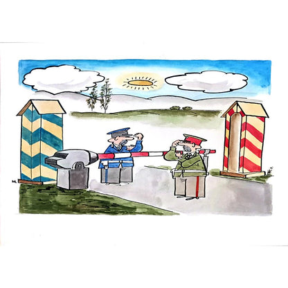 Milan Lipovsky 29x21cm Orijinal Karikatür BOD03579