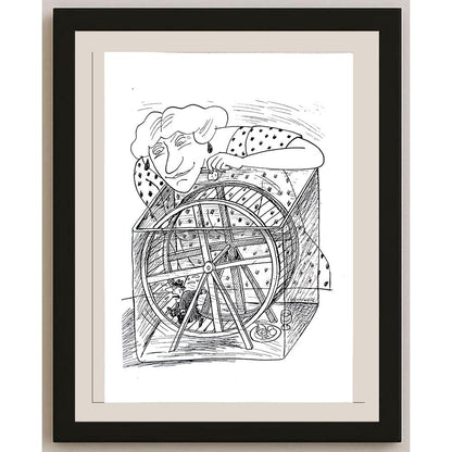 Barbara Hanniger 29x21cm Orijinal Karikatür BOD03584