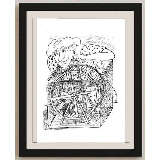 Barbara Hanniger 29x21cm Orijinal Karikatür BOD03584