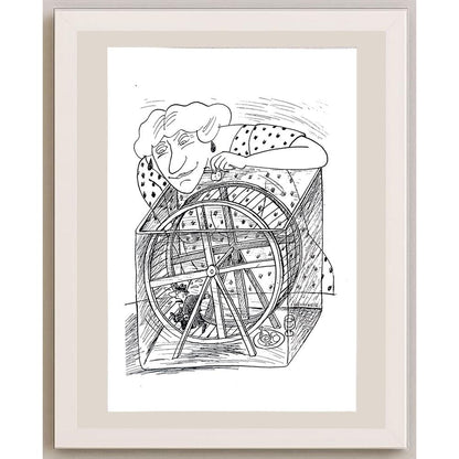 Barbara Hanniger 29x21cm Orijinal Karikatür BOD03584