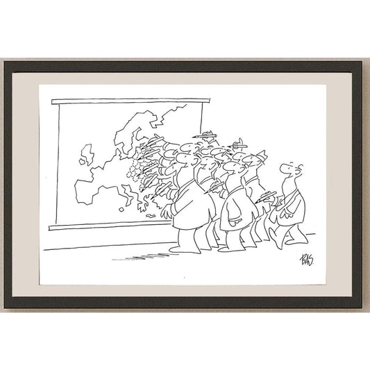 Bas Mitropoulos 29x21cm Orijinal Karikatür BOD03585