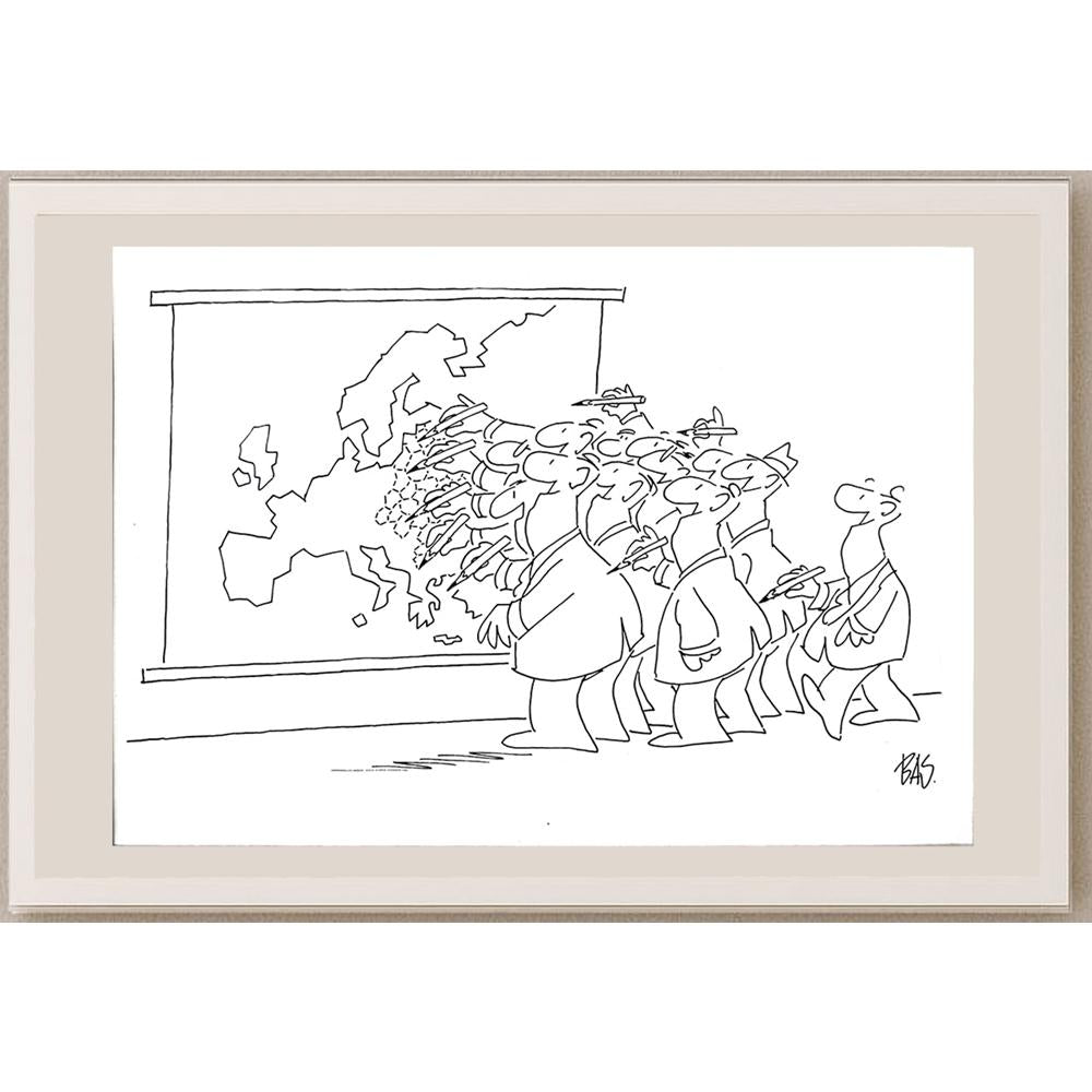 Bas Mitropoulos 29x21cm Orijinal Karikatür BOD03585