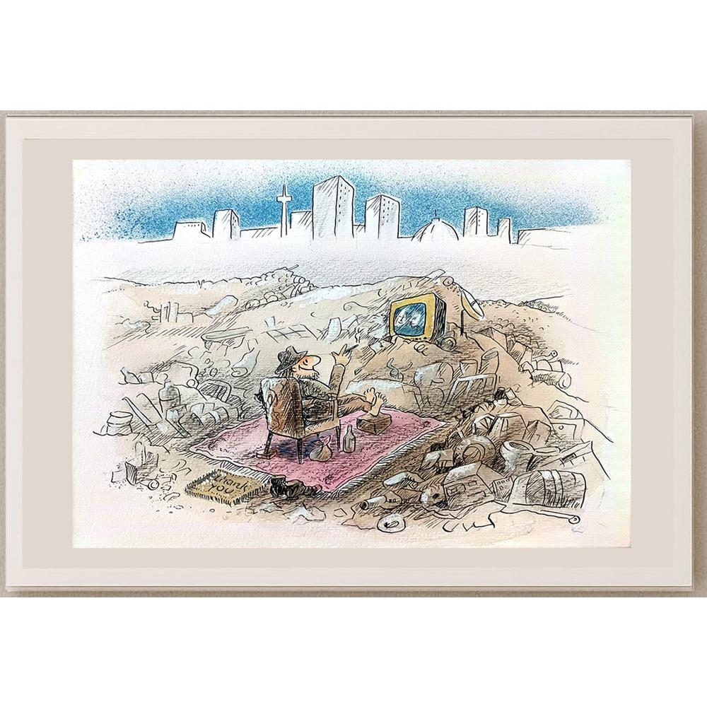 Wolfgang Schlegel 29x21cm Orijinal Karikatür BOD03586