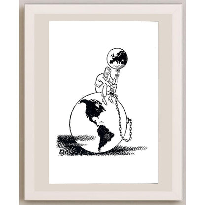 Ali Ulvi Ersoy 29x21cm Orijinal Karikatür BOD03588