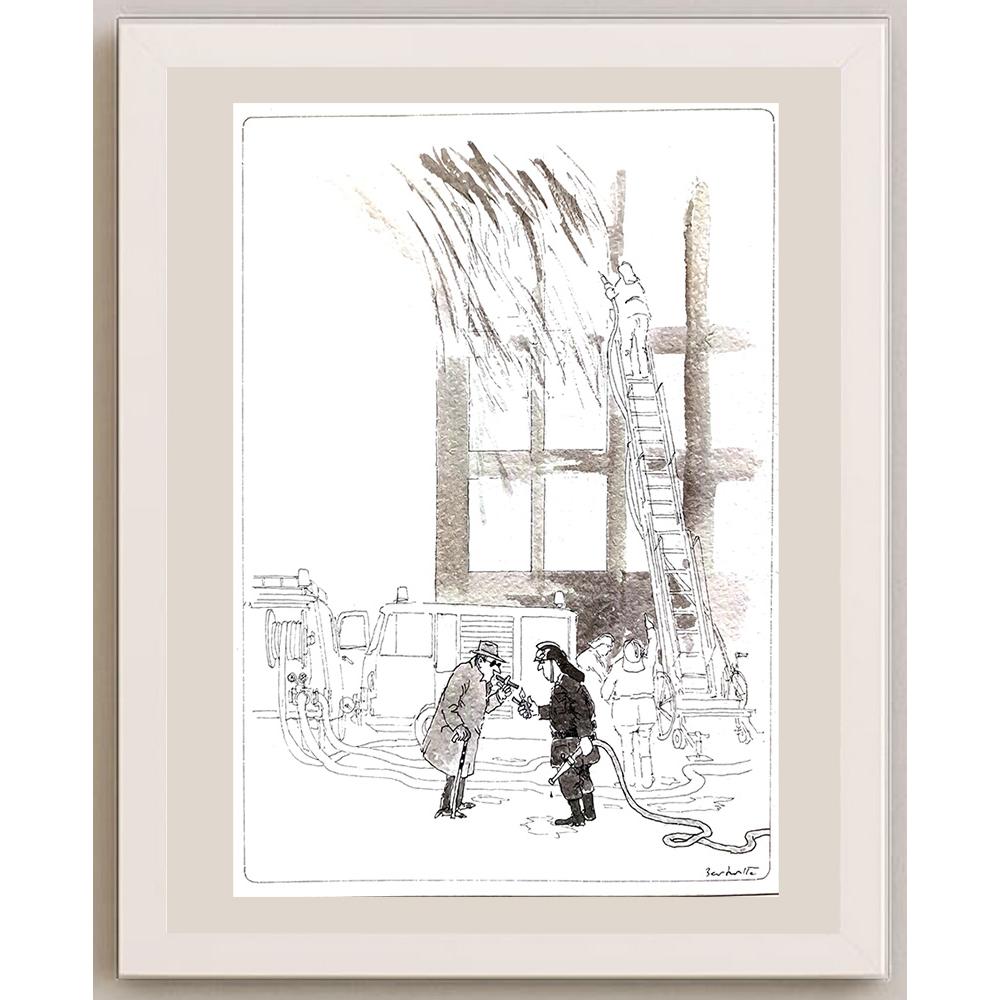 Bert Witte 29x21cm Orijinal Karikatür BOD03591