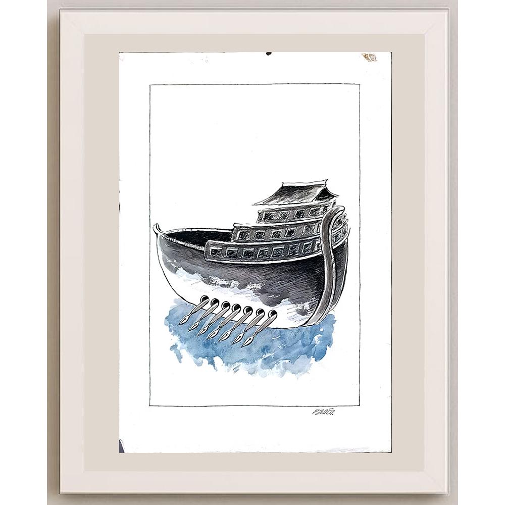 Milos Panig Pango 43x30cm Orijinal Karikatür BOD03592