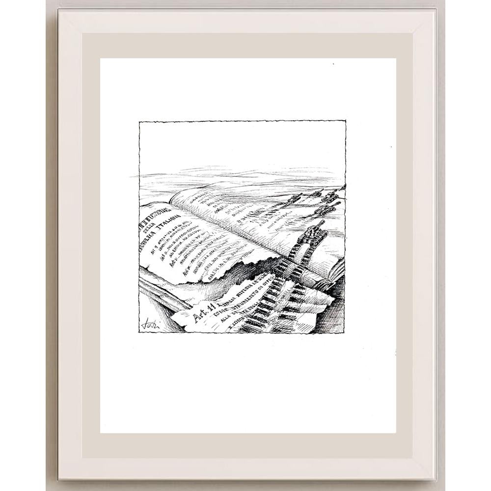 Assunta Toti Buratti 29x21cm Orijinal Karikatür BOD03595