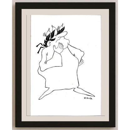 Rudi Schmückle 29x21cm Orijinal Karikatür BOD03597