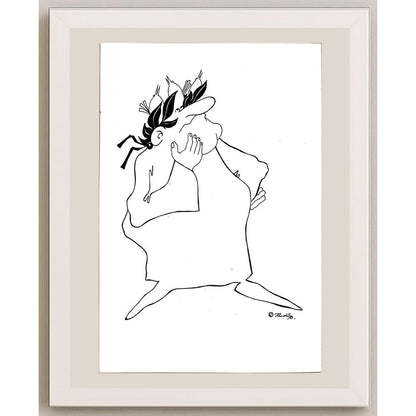 Rudi Schmückle 29x21cm Orijinal Karikatür BOD03597
