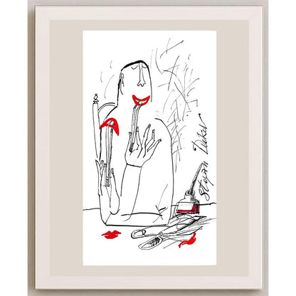 Stoyan Dukov 28x18cm Orijinal Karikatür BOD03598