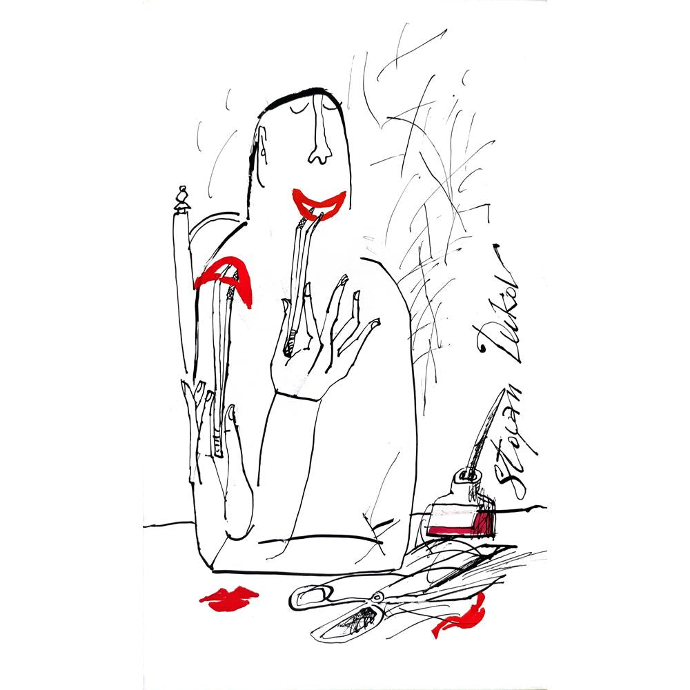Stoyan Dukov 28x18cm Orijinal Karikatür BOD03598