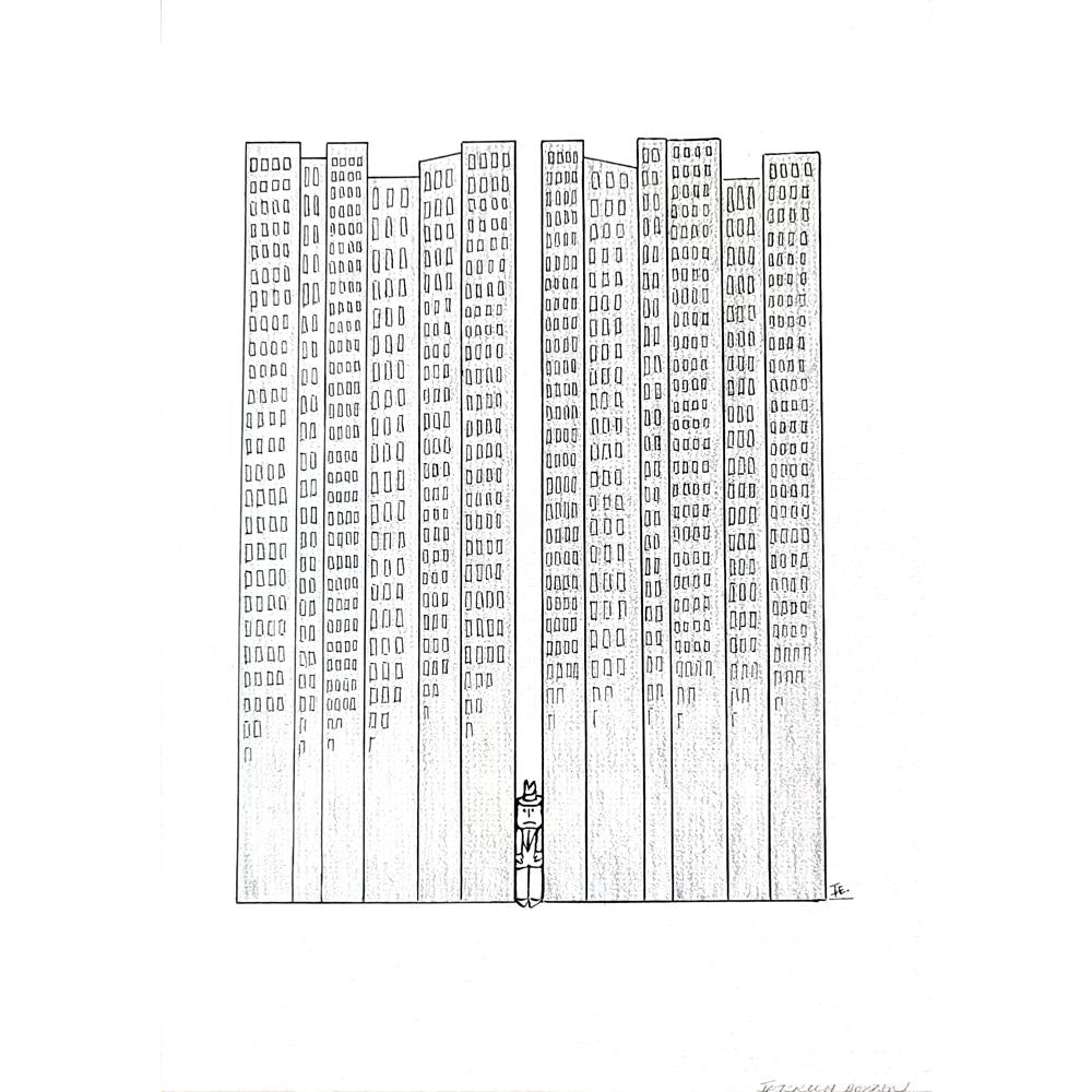 Ferruh Doğan 43x30cm Orijinal Karikatür BOD03602