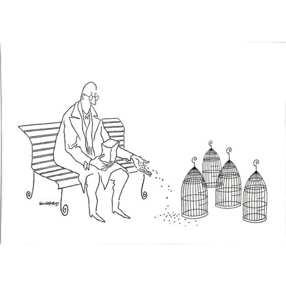 Semih Poroy 35x25cm Orijinal Karikatür BOD03604