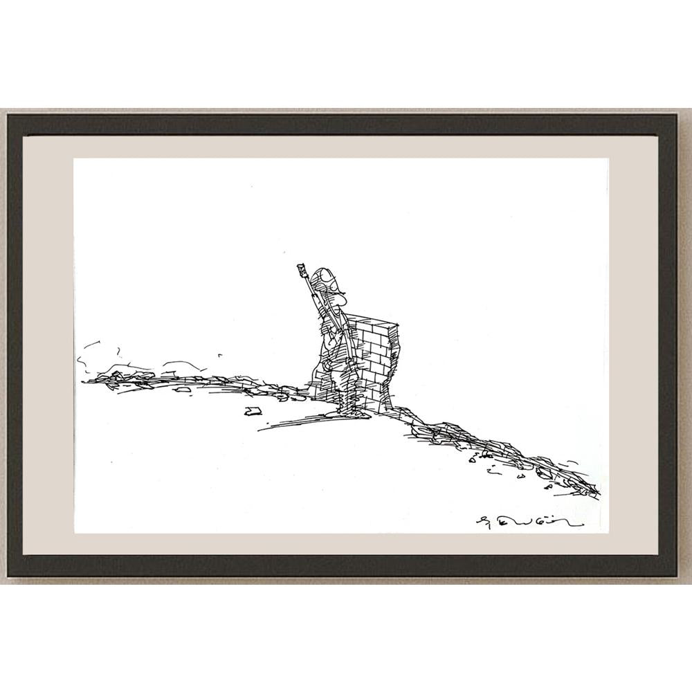 Muhammet Şengöz 35x25cm Orijinal Karikatür BOD03606