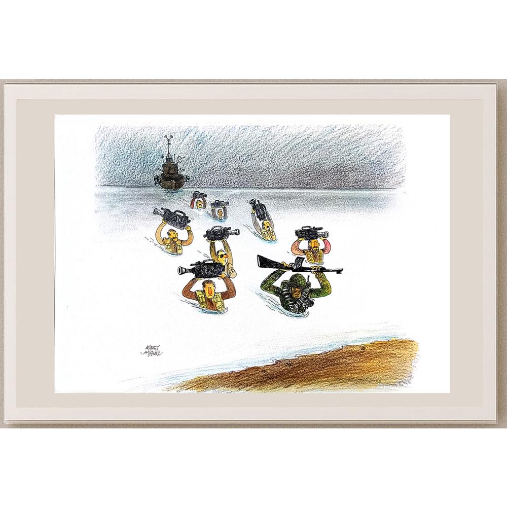 Ahmet Aykanat 43x30cm Orijinal Karikatür BOD03610